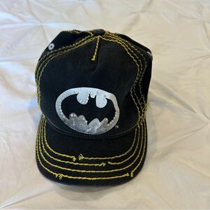 DC Comics Women's Baseball Cap Hat Rhinestones Outlined Batman Logo For Ages 14+
